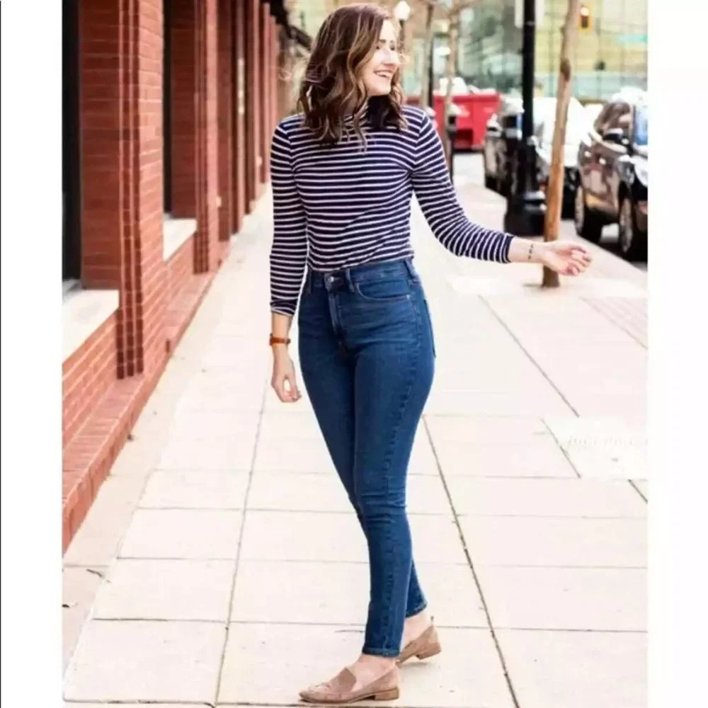 Everlane Dark Wash High Rise Skinny Jeans